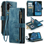CASEME For Samsung Galaxy A56 5G Phone Cases with Strap C30 Zipper Multiple Card Holder PU Leather Cover