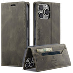 AUTSPACE For iPhone 16 Pro Wallet Case A01 Leather Stand Cover with RFID Blocking Card Holder