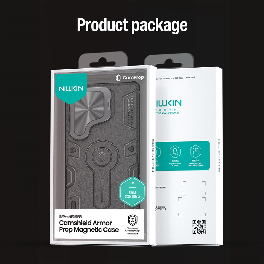 NILLKIN CamShield Armor magnetisk cover til Samsung Galaxy S25 Ultra med kameraafdækning, PC + TPU-cover