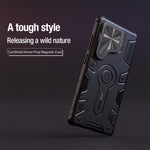 NILLKIN CamShield Armor magnetisk cover til Samsung Galaxy S25 Ultra med kameraafdækning, PC + TPU-cover