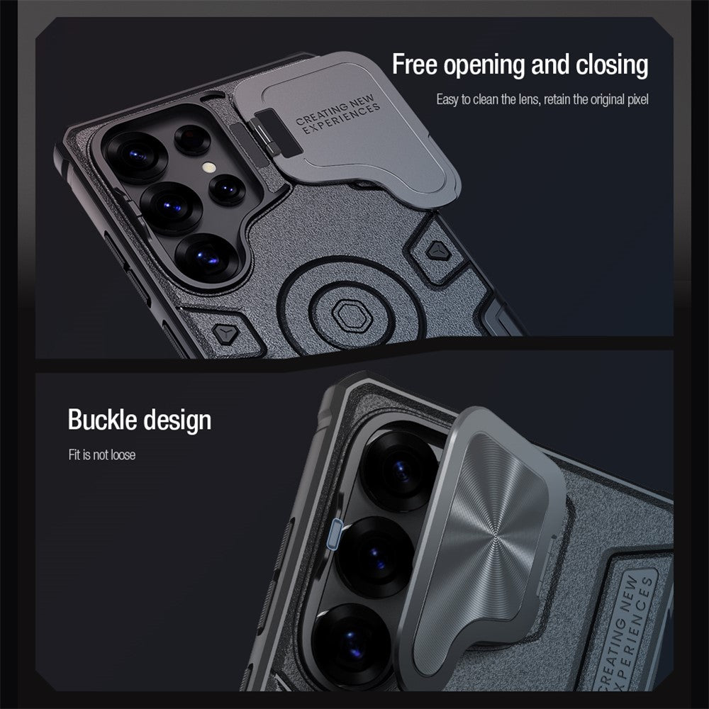 NILLKIN CamShield Armor magnetisk cover til Samsung Galaxy S25 Ultra med kameraafdækning, PC + TPU-cover