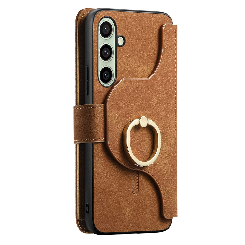 For Samsung Galaxy A25 5G (Global) (161.0 x 76.5 x 8.3mm) Magnetic Leather Case with Detachable RFID Blocking Zipper Wallet Cover