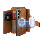 For Samsung Galaxy A25 5G (Global) (161.0 x 76.5 x 8.3mm) Magnetic Leather Case with Detachable RFID Blocking Zipper Wallet Cover