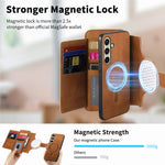 For Samsung Galaxy A25 5G (Global) (161.0 x 76.5 x 8.3mm) Magnetic Leather Case with Detachable RFID Blocking Zipper Wallet Cover