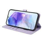 For Samsung Galaxy A06s Case Magnetic Clasp Four Leaf Clover Leather Phone Cover