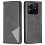 For Xiaomi Redmi Note 14 4G (163.25mm) Case Card Slots Geometry Imprint Leather Phone Cover