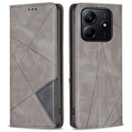 For Xiaomi Redmi Note 14 4G (163.25mm) Case Card Slots Geometry Imprint Leather Phone Cover
