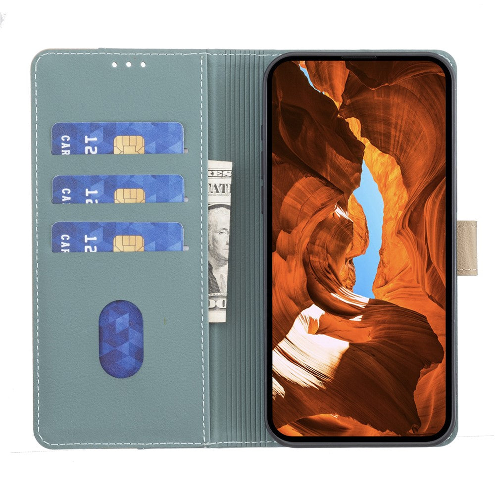 BINFEN COLOR BF33 for Xiaomi Redmi Note 14 4G (163.25mm) Leather Case Splicing Color RFID Blocking
