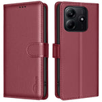 BINFEN COLOR BF32 För Xiaomi Redmi Note 14 4G (163.25mm) Läderfodral Plånbok RFID-blockerande mobilskydd