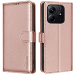 BINFEN COLOR BF32 För Xiaomi Redmi Note 14 4G (163.25mm) Läderfodral Plånbok RFID-blockerande mobilskydd