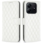 BINFEN COLOR BF Style-14 For Xiaomi Redmi Note 14 4G (163.25mm) Case Rhombus Phone Leather Cover Stand