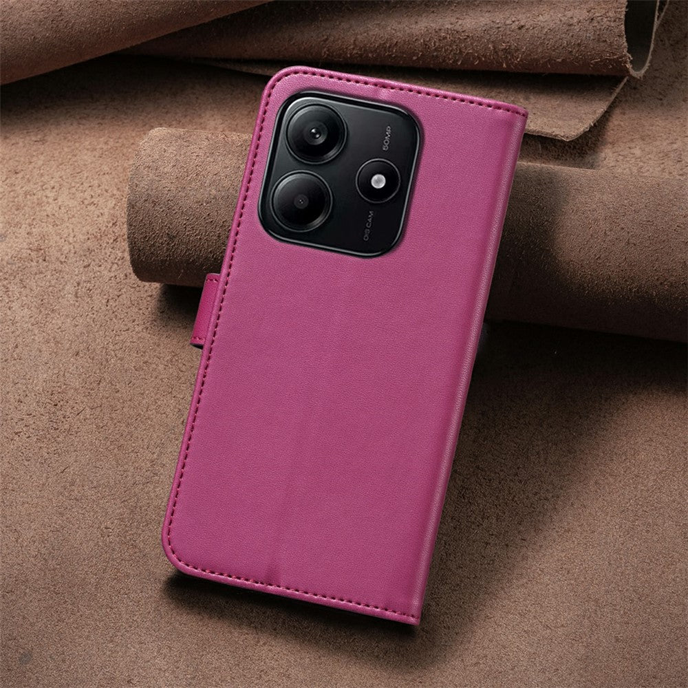 For Xiaomi Redmi Note 14 4G (163.25mm) Case Clover Pattern Wallet Stand View Leather Phone Cover