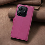 For Xiaomi Redmi Note 14 4G (163.25mm) Case Clover Pattern Wallet Stand View Leather Phone Cover