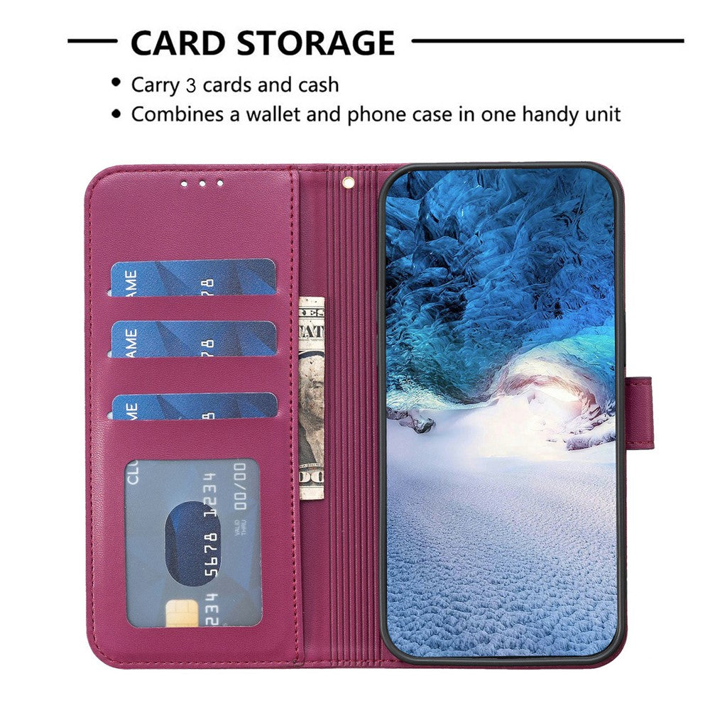 For Xiaomi Redmi Note 14 4G (163.25mm) Case Clover Pattern Wallet Stand View Leather Phone Cover