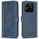 For Xiaomi Redmi Note 14 4G (163.25mm) Case Clover Pattern Wallet Stand View Leather Phone Cover