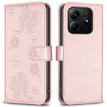 For Xiaomi Redmi Note 14 4G (163.25mm) Case Clover Pattern Wallet Stand View Leather Phone Cover