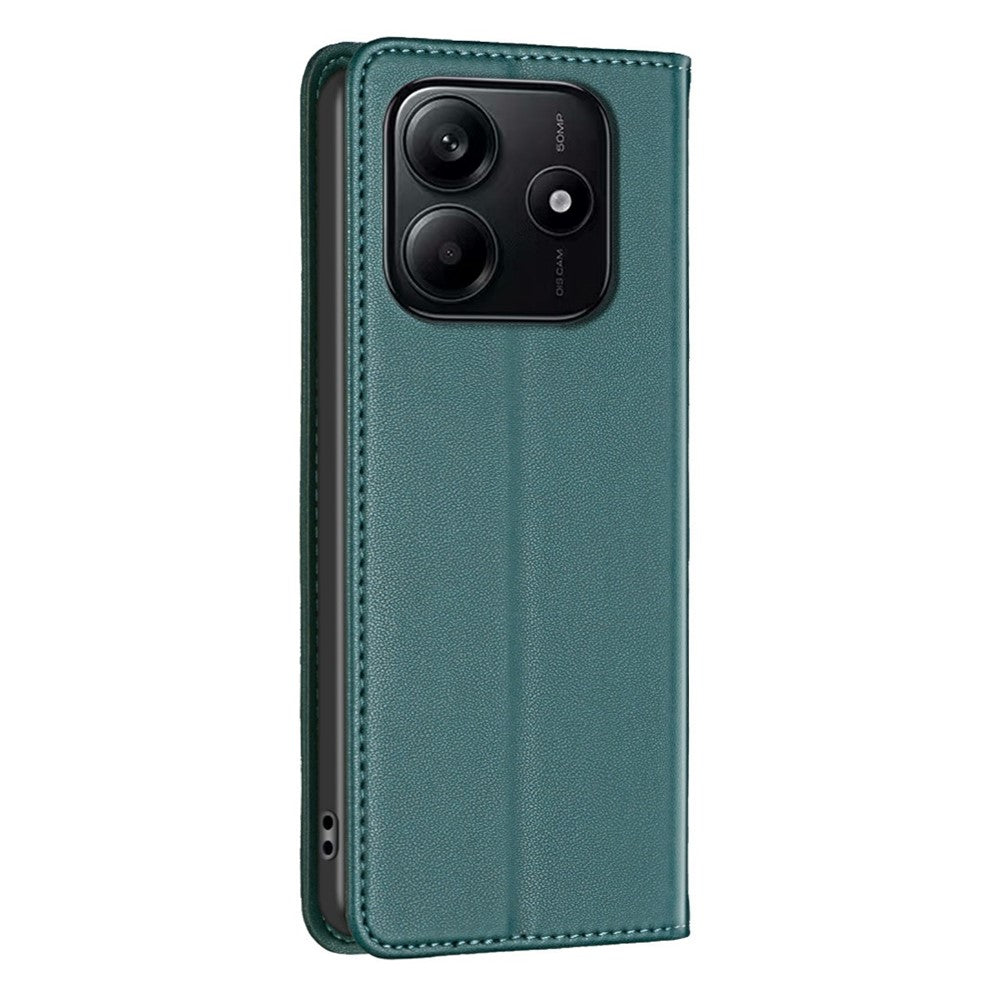 BINFEN COLOR BF18 For Xiaomi Redmi Note 14 4G (163.25mm) Leather Case Card Slots Phone Cover