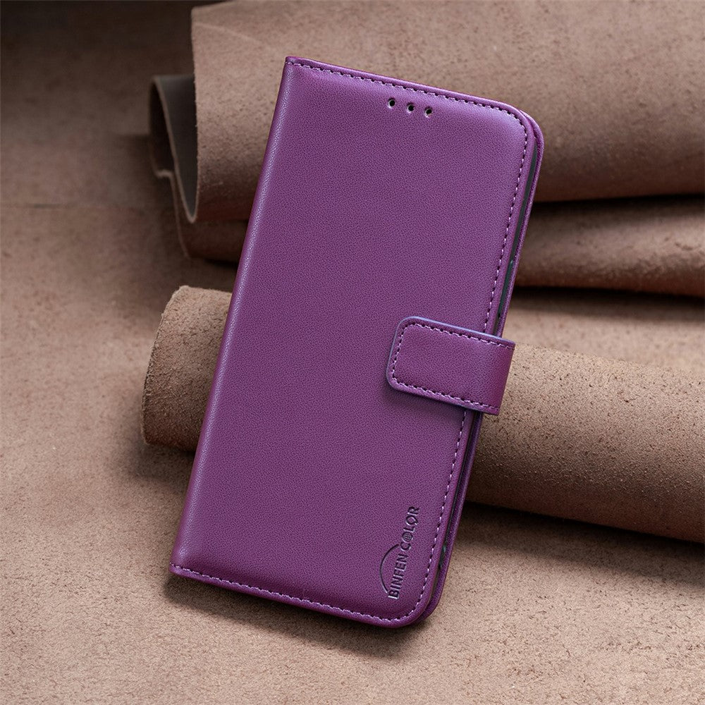 BINFEN COLOR BF17 For Xiaomi Redmi Note 14 4G (163.25mm) Case Wallet Folio Flip Leather Cover