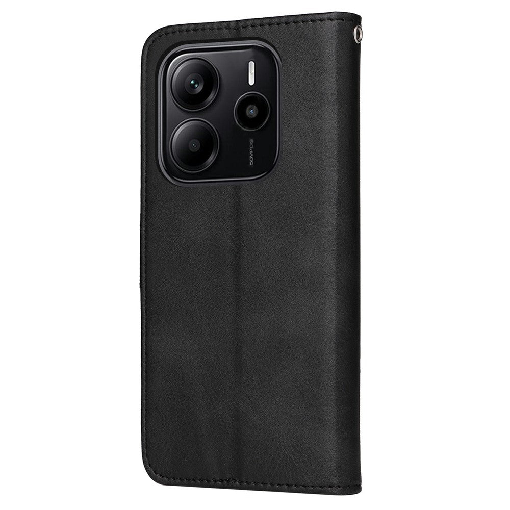 For Xiaomi Redmi Note 14 4G (163.25mm) Case Wallet PU Leather Folio Flip Phone Cover