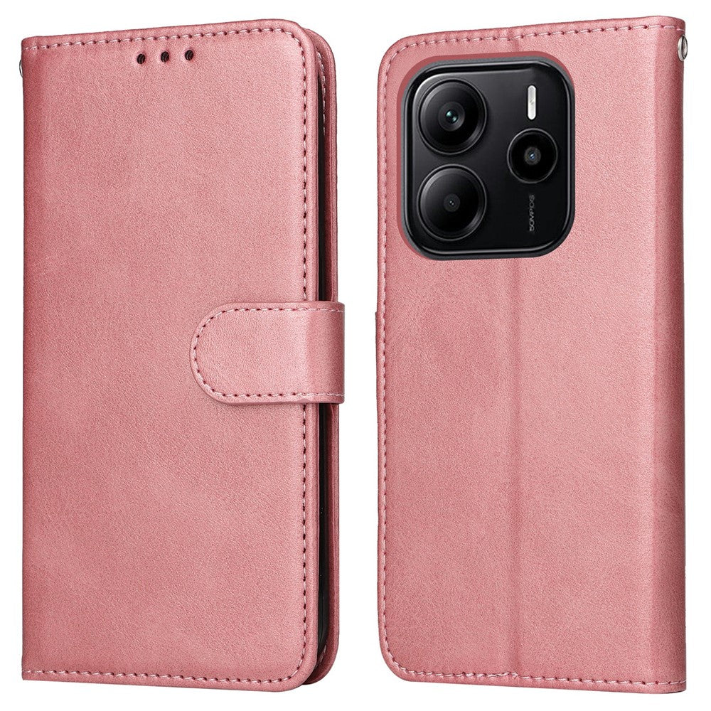 For Xiaomi Redmi Note 14 4G (163.25mm) Case Wallet PU Leather Folio Flip Phone Cover