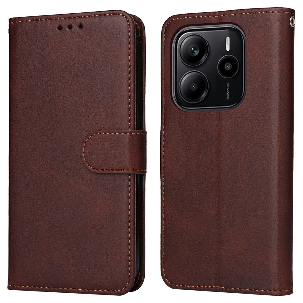 For Xiaomi Redmi Note 14 4G (163.25mm) Case Wallet PU Leather Folio Flip Phone Cover