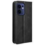 Oppo Reno13 F 5G (Reno 13 FS 5G) / 4G lædercover, pungcover, mobilcover med retrostruktur