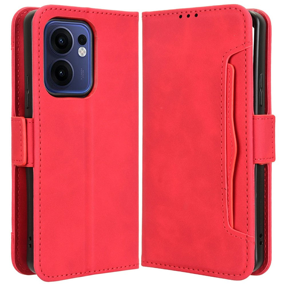 For Oppo Reno13 F 5G (Reno 13 FS 5G) / 4G Leather Case Phone Wallet Cover with Multiple Card Slots