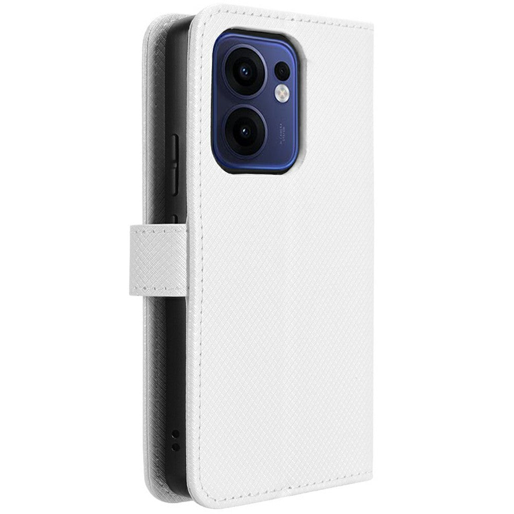 For Oppo Reno13 F 5G (Reno 13 FS 5G) / 4G Case PU Leather Diamond Texture Wallet Phone Cover