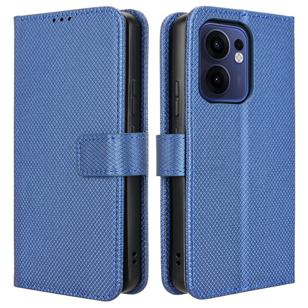For Oppo Reno13 F 5G (Reno 13 FS 5G) / 4G Case PU Leather Diamond Texture Wallet Phone Cover
