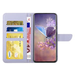 For Xiaomi Redmi Note 14 4G (163.25mm) Case Butterfly Flower Imprint Leather Phone Cover with Shoulder Strap