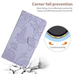 For Xiaomi Redmi Note 14 4G (163.25mm) Case Butterfly Flower Imprint Leather Phone Cover with Shoulder Strap