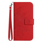 For Xiaomi Redmi Note 14 4G (163.25mm) Case Sunflower Imprint Leather Wallet Phone Cover with Wrist Strap