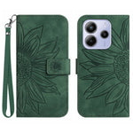 For Xiaomi Redmi Note 14 4G (163.25mm) Case Sunflower Imprint Leather Wallet Phone Cover with Wrist Strap
