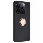 For Xiaomi Redmi Note 14 4G (163.25mm) Matte Case Ring Kickstand Soft TPU Phone Cover