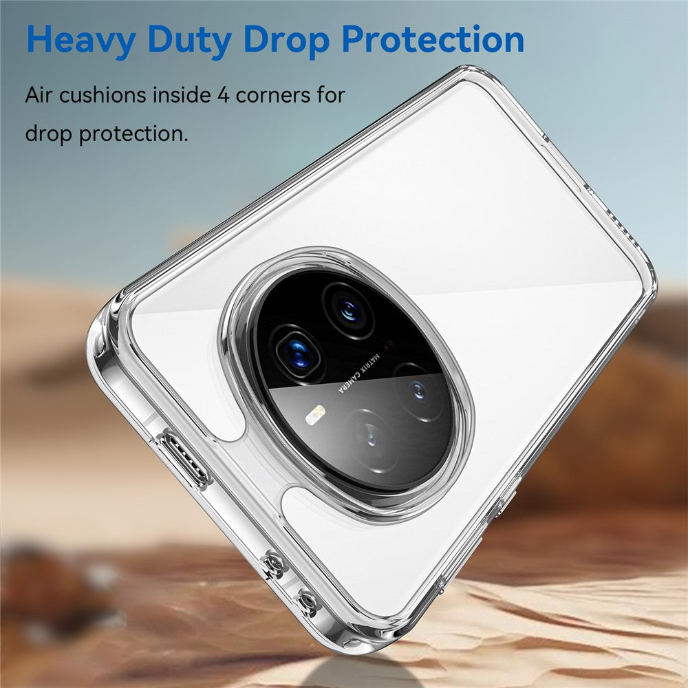 WANLONFENG MF Series for Honor Magic7 Pro 5G Case TPU Acrylic Clear Phone Cover with Tempered Glass Film