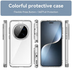 WANLONFENG MF Series for Honor Magic7 Pro 5G Case TPU Acrylic Clear Phone Cover with Tempered Glass Film