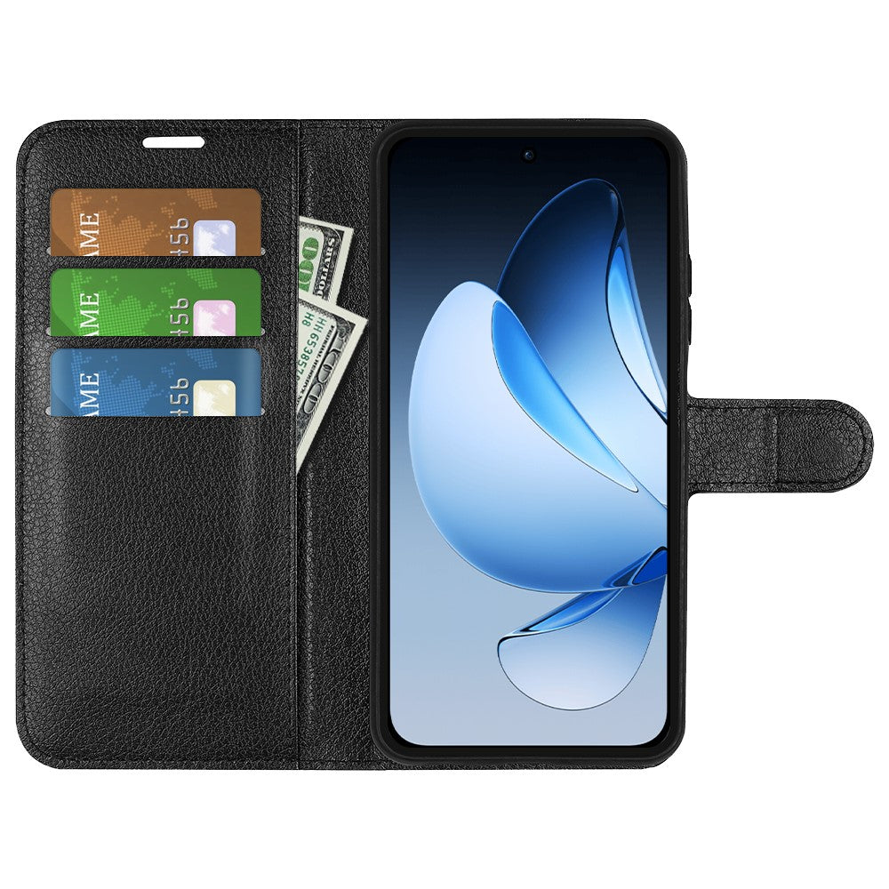 For Oppo Reno13 5G (Global) Case Litchi Texture Shockproof Leather Wallet Phone Cover