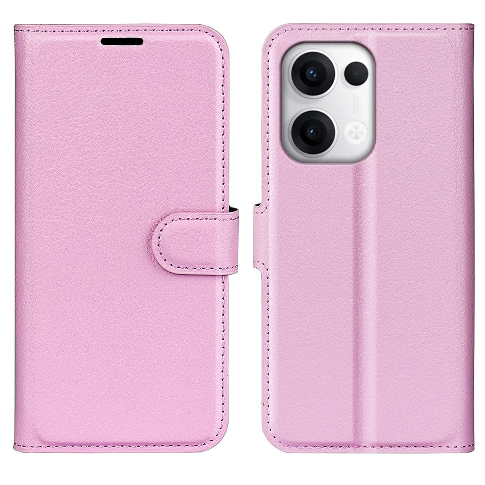 For Oppo Reno13 5G (Global) Case Litchi Texture Shockproof Leather Wallet Phone Cover