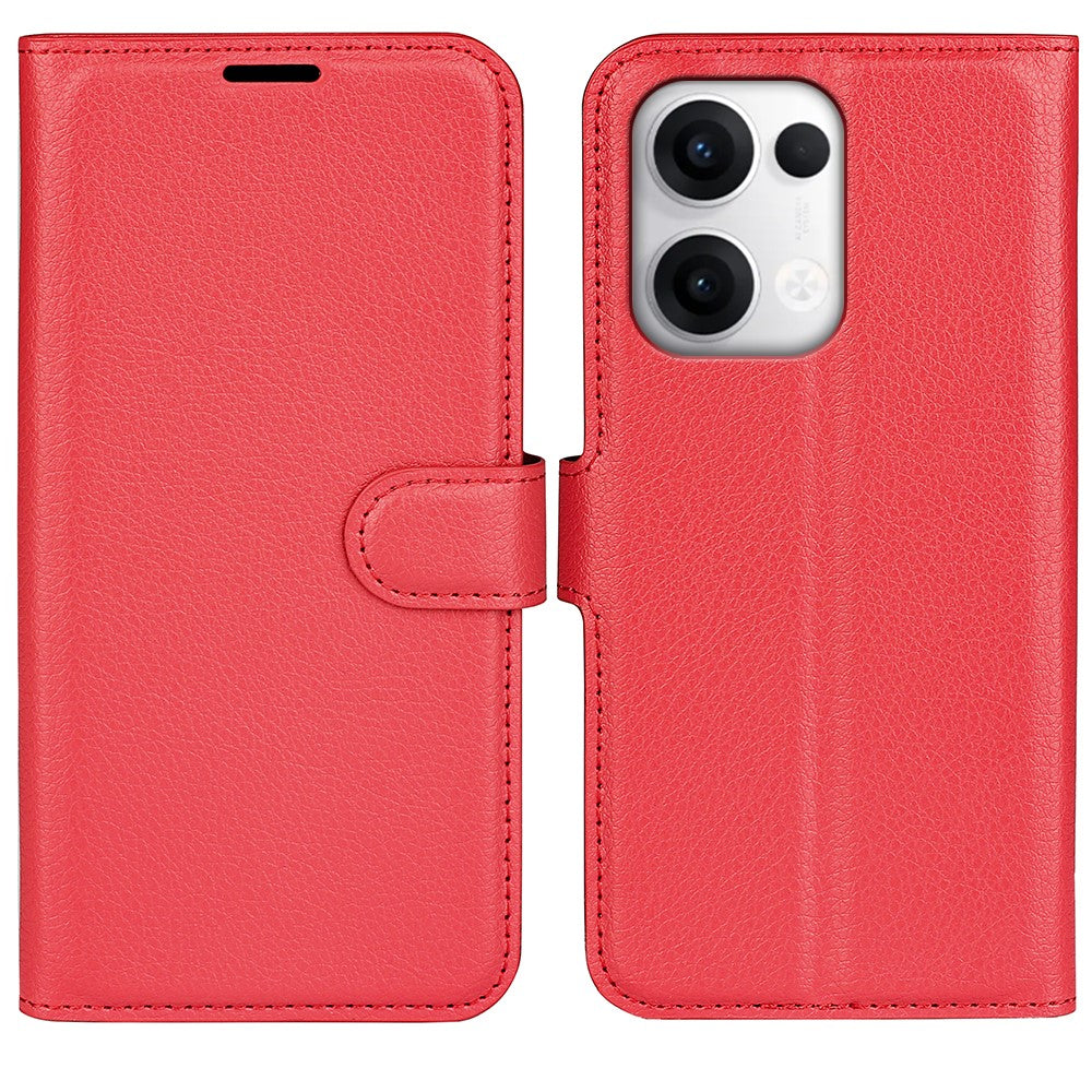 For Oppo Reno13 5G (Global) Case Litchi Texture Shockproof Leather Wallet Phone Cover