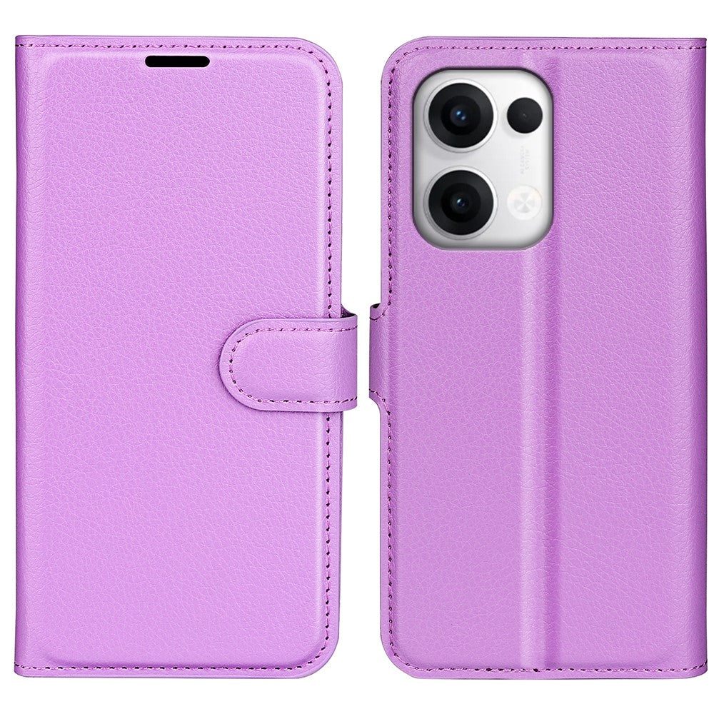For Oppo Reno13 5G (Global) Case Litchi Texture Shockproof Leather Wallet Phone Cover