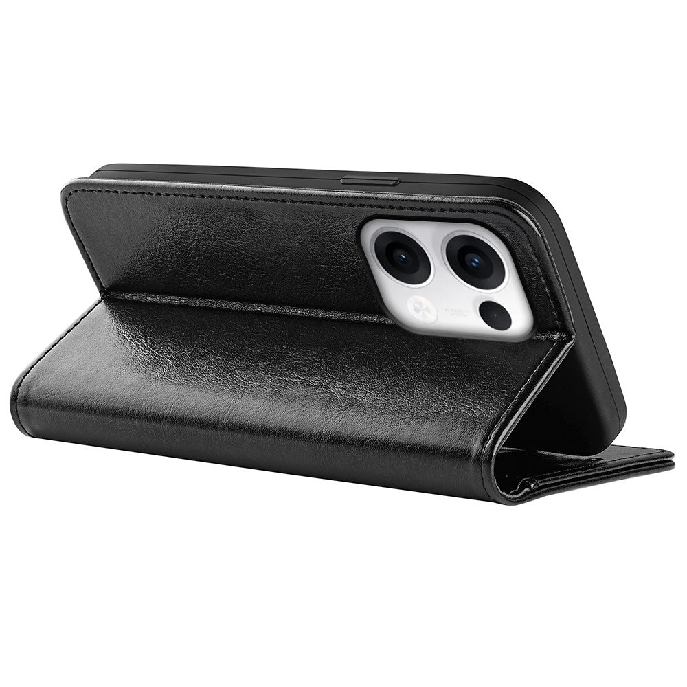 For Oppo Reno13 5G (Global) Wallet Case Crazy Horse Texture Stand Leather Phone Cover