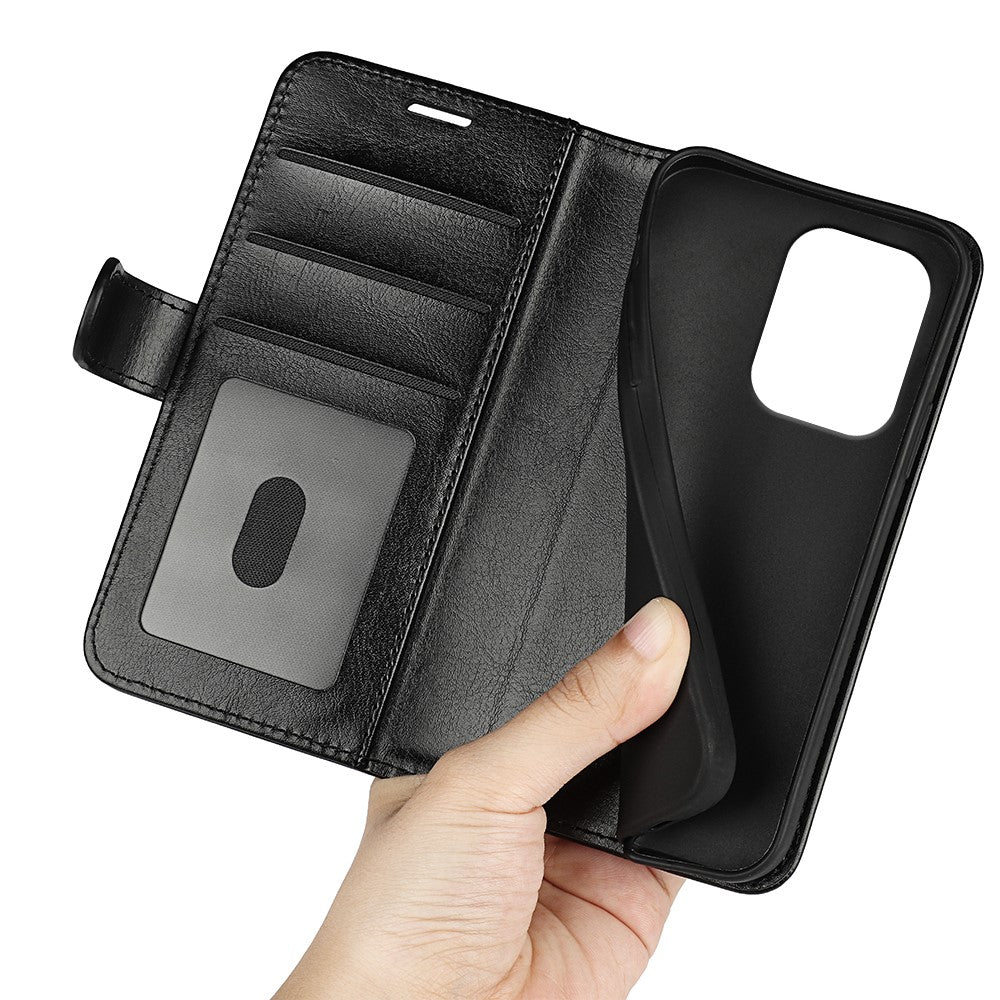 For Oppo Reno13 5G (Global) Wallet Case Crazy Horse Texture Stand Leather Phone Cover