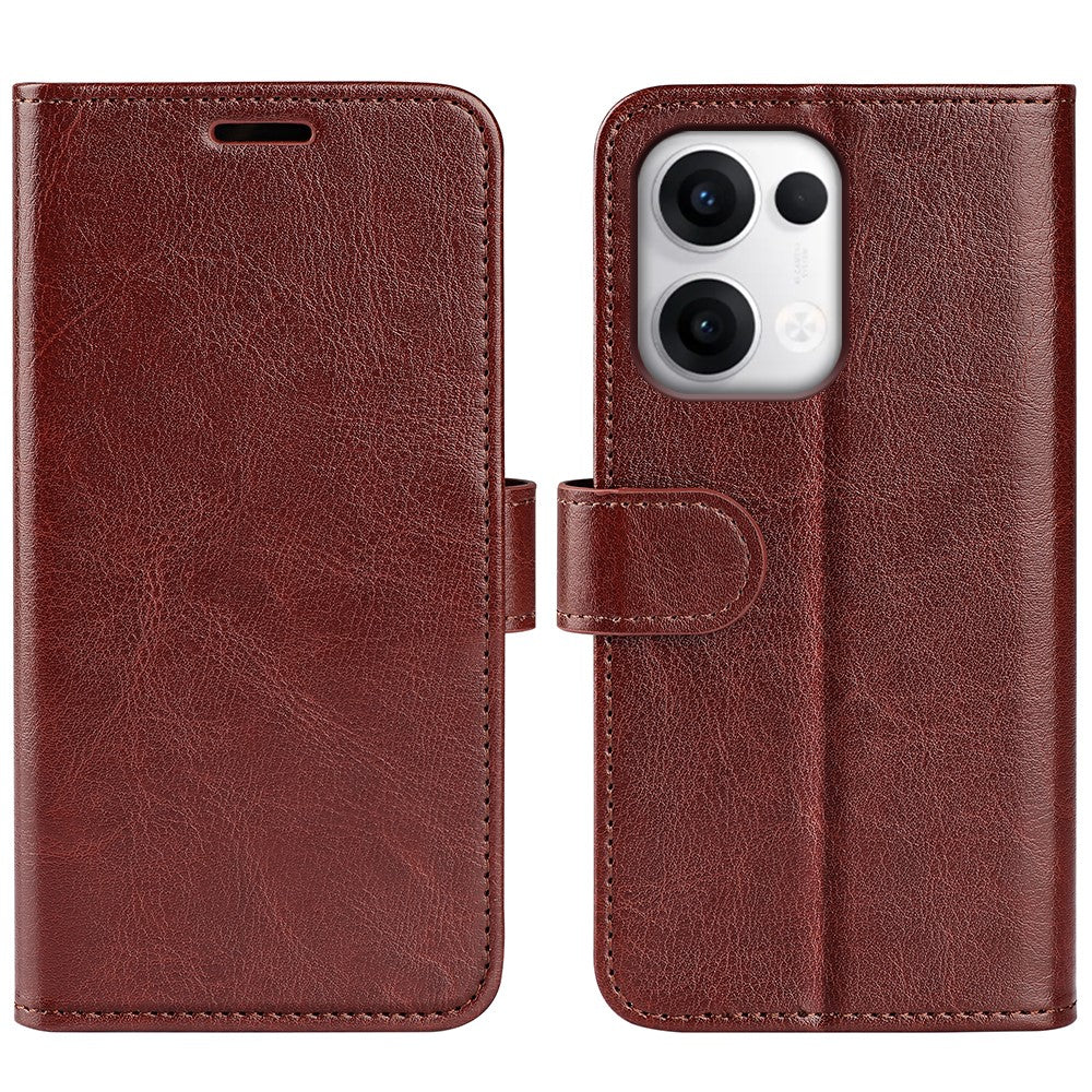 For Oppo Reno13 5G (Global) Wallet Case Crazy Horse Texture Stand Leather Phone Cover