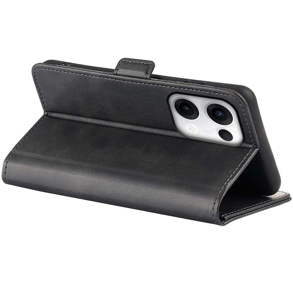 For Oppo Reno13 5G (Global) Stand Case Calf Texture Leather Wallet Phone Cover