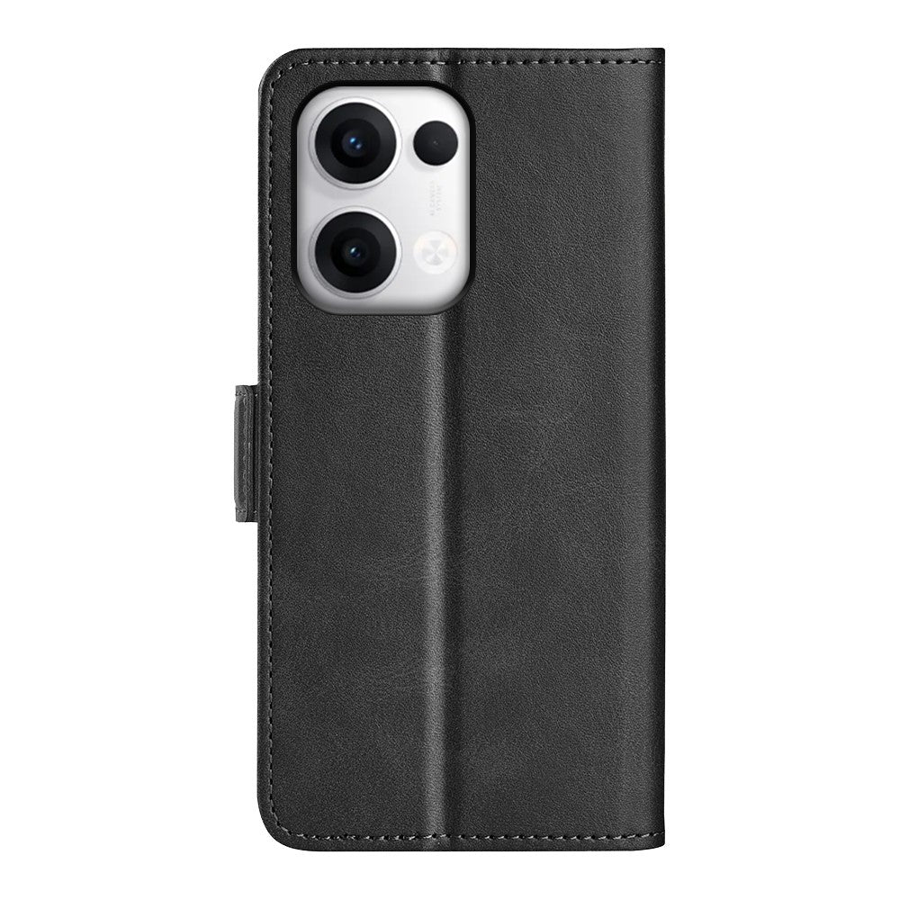 For Oppo Reno13 5G (Global) Stand Case Calf Texture Leather Wallet Phone Cover