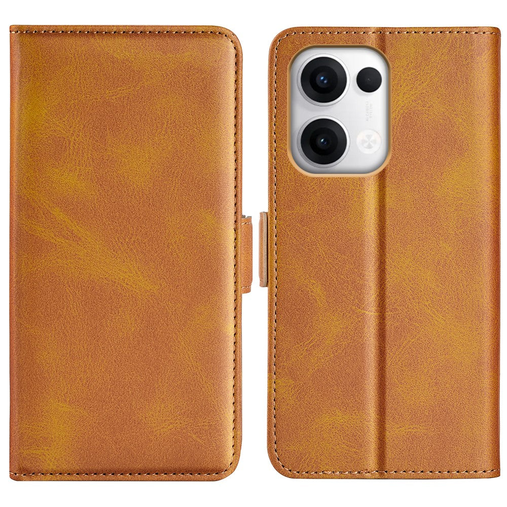 For Oppo Reno13 5G (Global) Stand Case Calf Texture Leather Wallet Phone Cover
