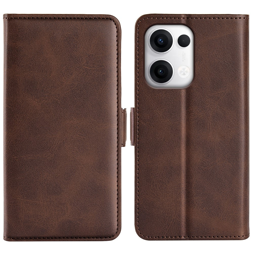 For Oppo Reno13 5G (Global) Stand Case Calf Texture Leather Wallet Phone Cover