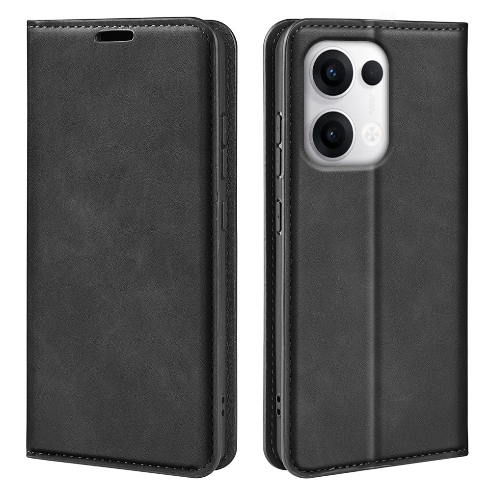 Oppo Reno13 5G (Global) Fodral Skin Touch Läder Plånboksfodral