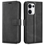 For Oppo Reno13 5G (Global) Stand Case Anti-Scratch Calf Texture Leather Phone Cover