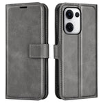 For Oppo Reno13 5G (Global) Stand Case Anti-Scratch Calf Texture Leather Phone Cover